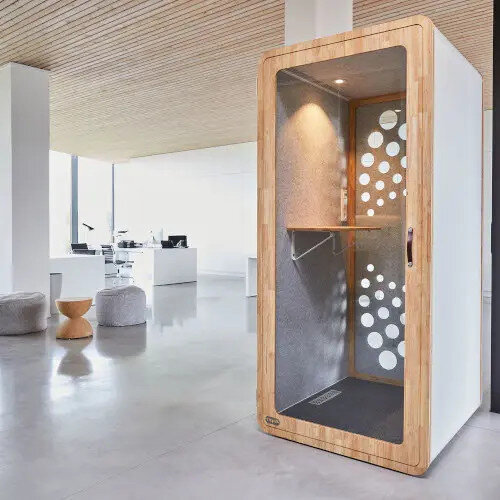 MyO Solutions Woody Box Single Person Acoustic Office Meeting Booth Pod Additional Image 1